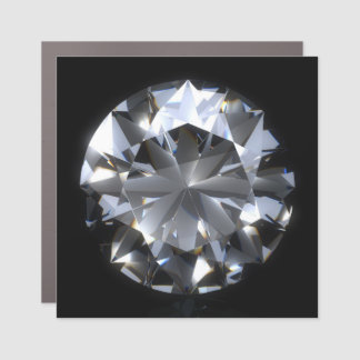 Diamond stone: black space sparkle. car magnet