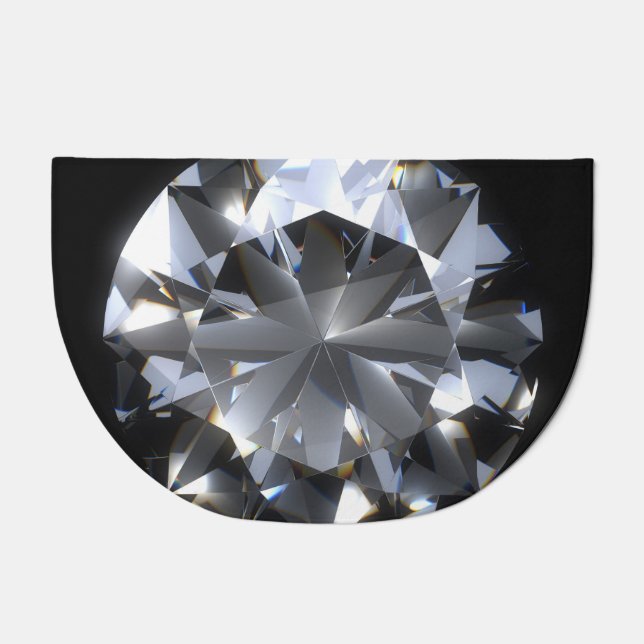 Diamond stone: black space sparkle. doormat (Front)