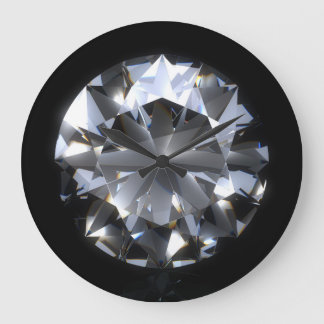 Diamond stone: black space sparkle. large clock