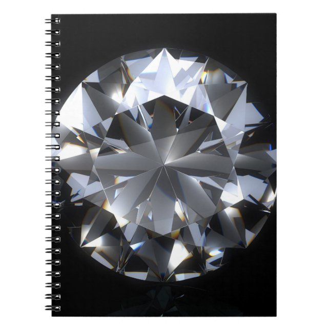 Diamond stone: black space sparkle. notebook (Front)