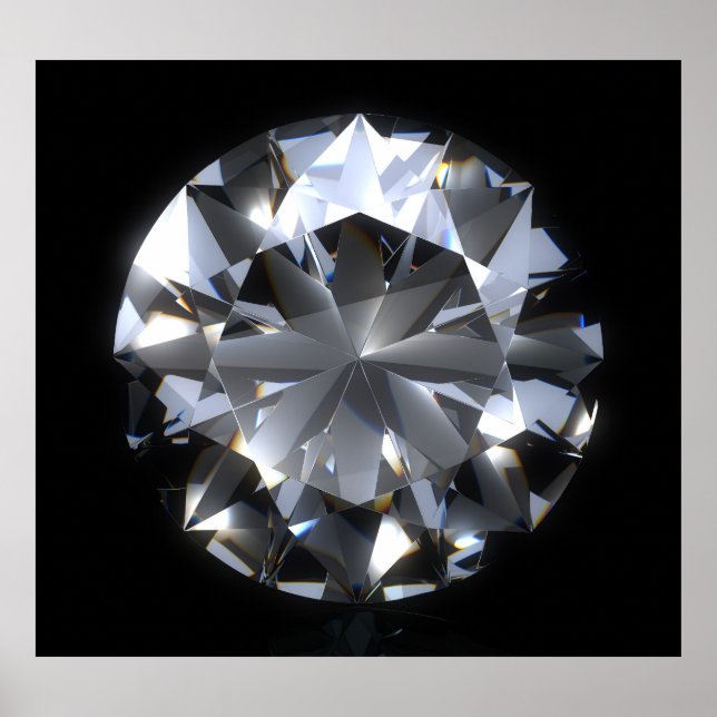 Diamond stone: black space sparkle. poster (Front)