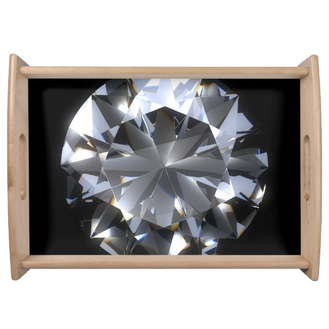 Diamond stone: black space sparkle. serving tray (Front)