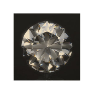 Diamond stone: black space sparkle. wood wall art