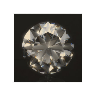 Diamond stone: black space sparkle. wood wall art