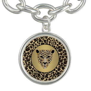 Diamond-Studded Jaguar Charm Bracelet