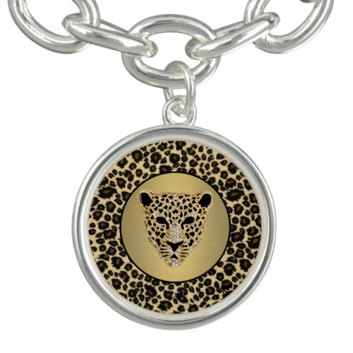 Diamond_Studded Jaguar Charm Bracelet