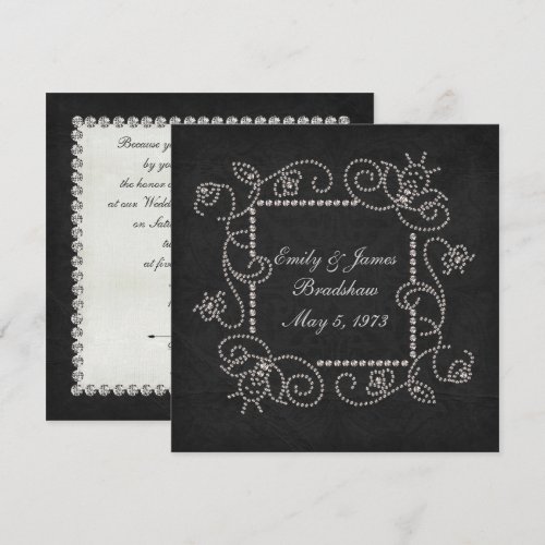 Diamond Studded Vow Renewal Personalized Announcement