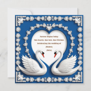 Diamond Swan Blue Wedding Love Arch Design