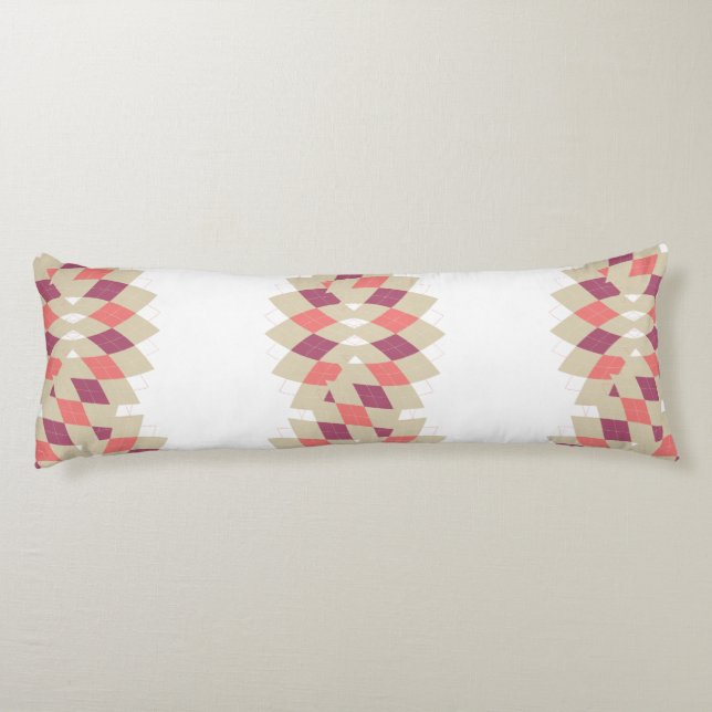 Diamond Swirl Pattern Body Pillow (Back)