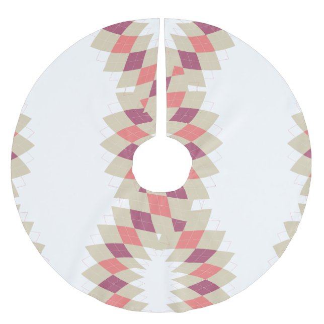 Diamond Swirl Pattern Brushed Polyester Tree Skirt (Front)