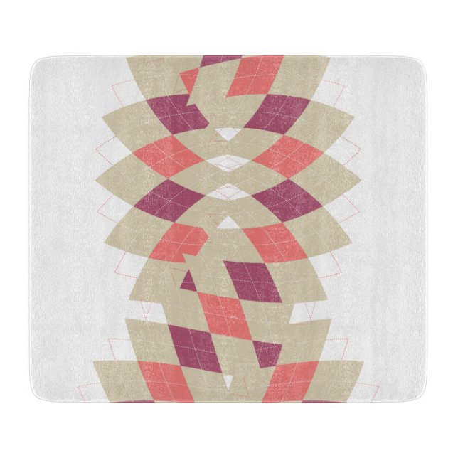 Diamond Swirl Pattern Cutting Board (Front)