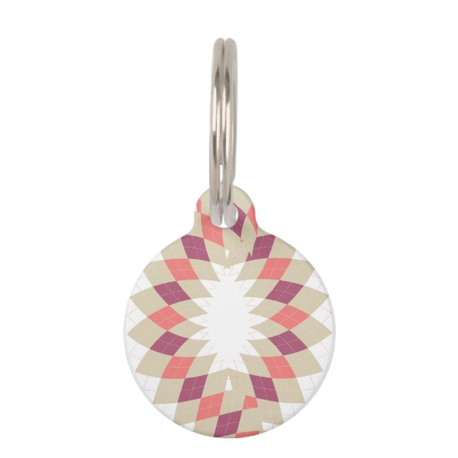 Diamond Swirl Pattern Pet ID Tag (Front)