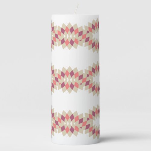 Diamond Swirl Pattern Pillar Candle