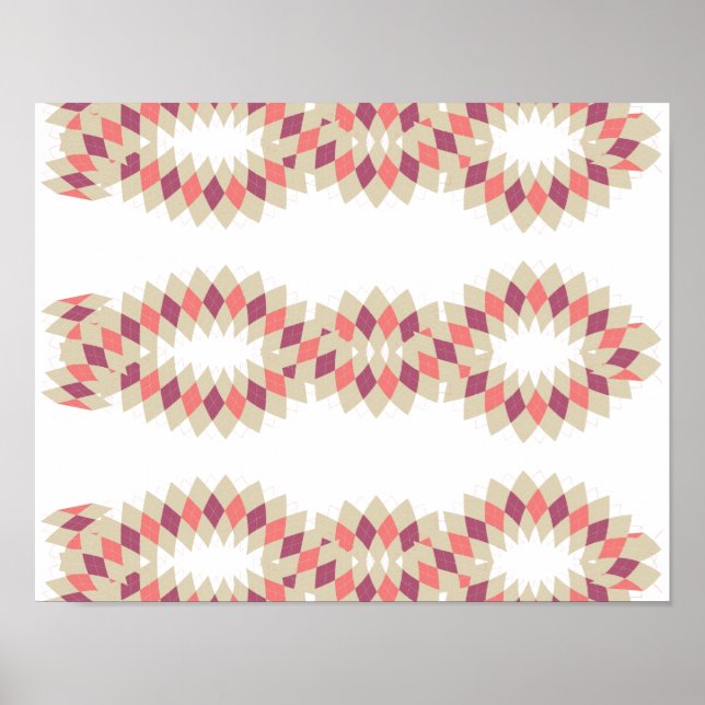 Diamond Swirl Pattern Poster (Front)