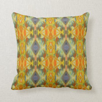 Diamond Tapestry Elegant Modern Ikat Southwest Throw Pillow by cbendel at Zazzle