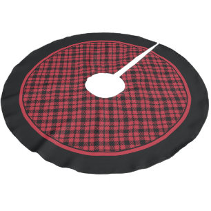 Diamond Tartan Red Black Plaid Tree Skirt