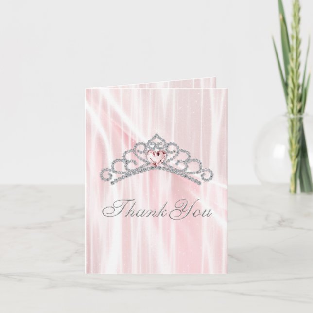 Diamond Tiara Pink Princess Thank You (Front)