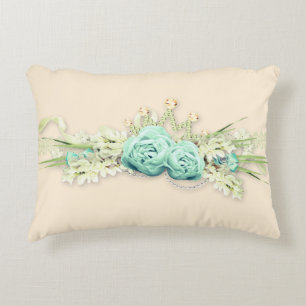 Diamond Tiara rose lace cute reversable pillow