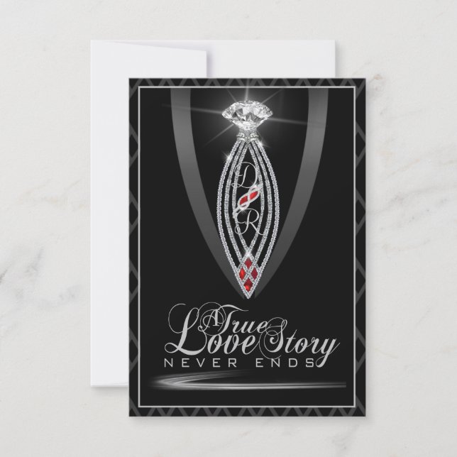 Diamond Tie Thank You Card (Front)