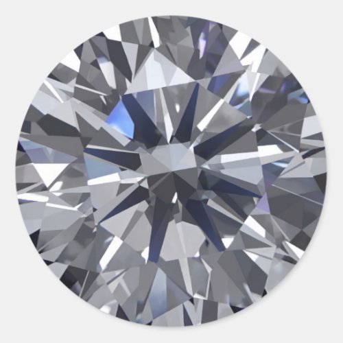 Diamond Too Classic Round Sticker