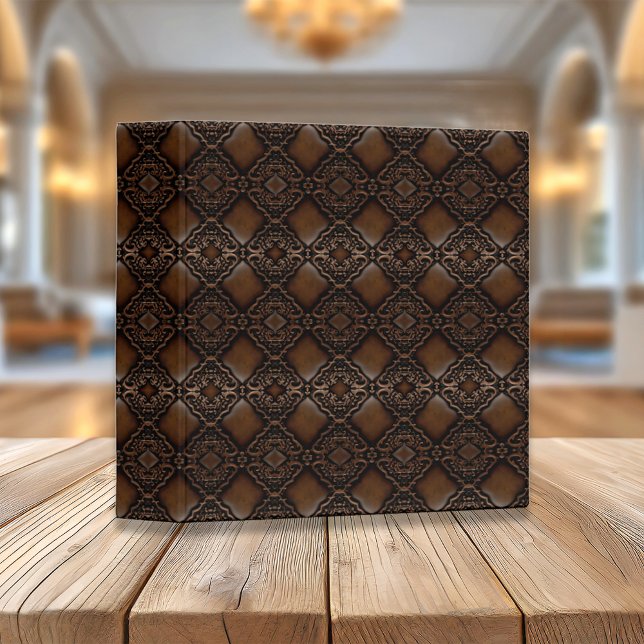 Diamond Tooled Leather Look Pattern 3 Ring Binder (Creator Uploaded)