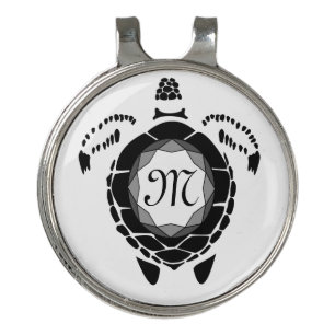 Diamond Turtle Shellback Monogram Golf Hat Clip