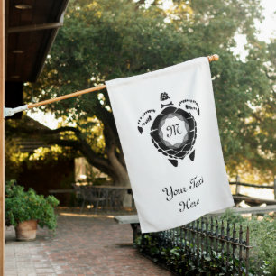 Diamond Turtle Shellback Monogram House Flag