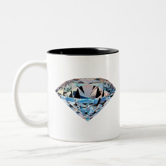 Diamond Two-Tone Coffee Mug (Left)
