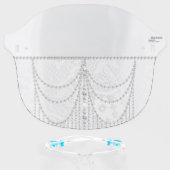Diamond Veil Belly Dancer Pretty Lace Face Shield (Front w/Glasses)