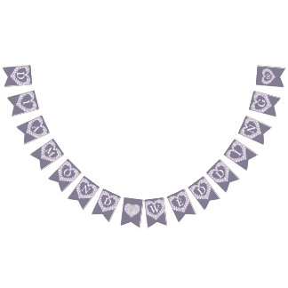 Diamond wedding 60th anniversary custom photo bunting flags