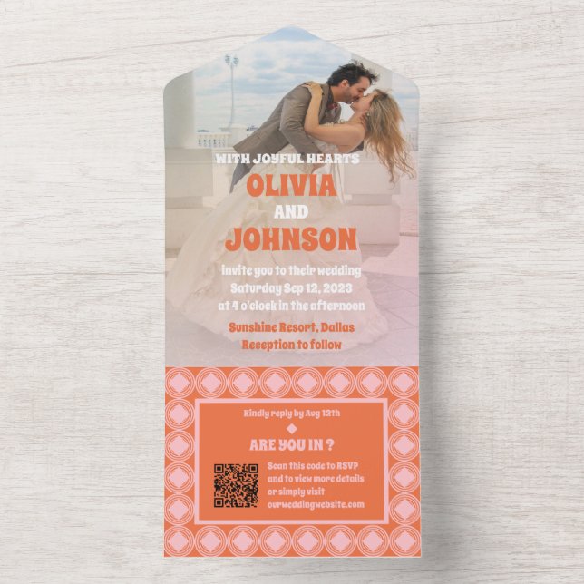 Diamond Wedding All in One Wedding Invite (Inside)