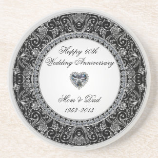 Diamond Wedding Anniversary Coaster