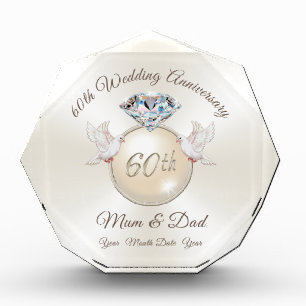 Diamond Wedding Anniversary Gifts for Mum and Dad