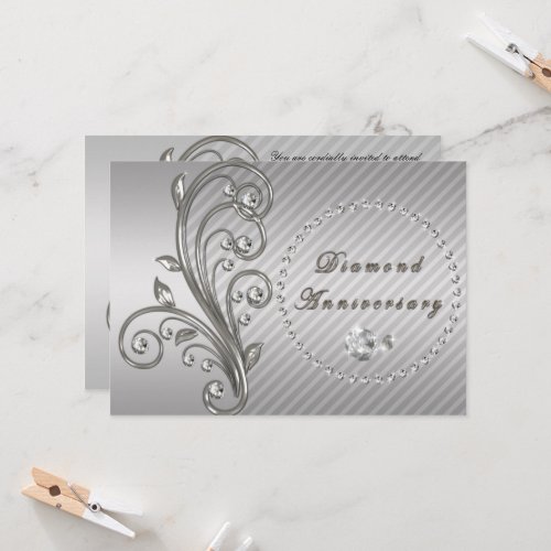 Diamond Wedding Anniversary Invitation