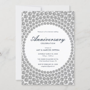 Diamond Wedding Anniversary Invitation