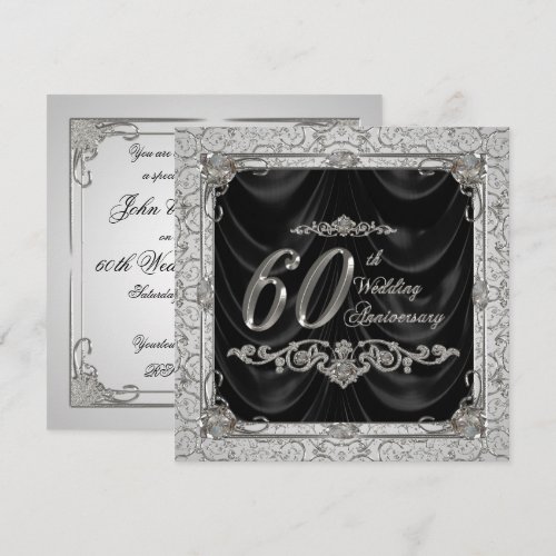 Diamond Wedding Anniversary Invitation