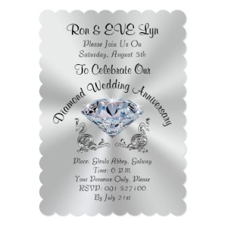 Diamond Wedding  Anniversary  Invitations  Announcements 