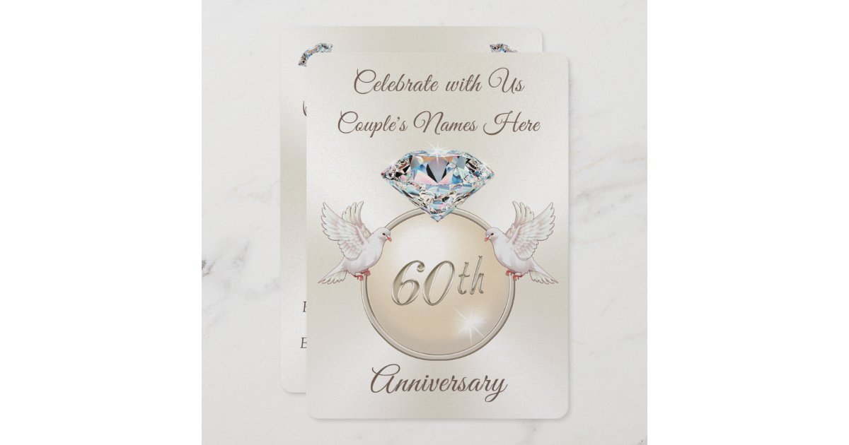 Diamond and Doves 60th Wedding Anniversary Gifts