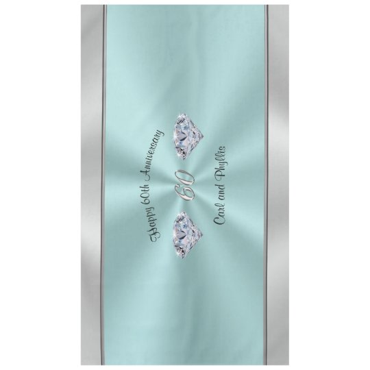 Diamond Wedding Anniversary Table Decorations Tablecloth Zazzle Com