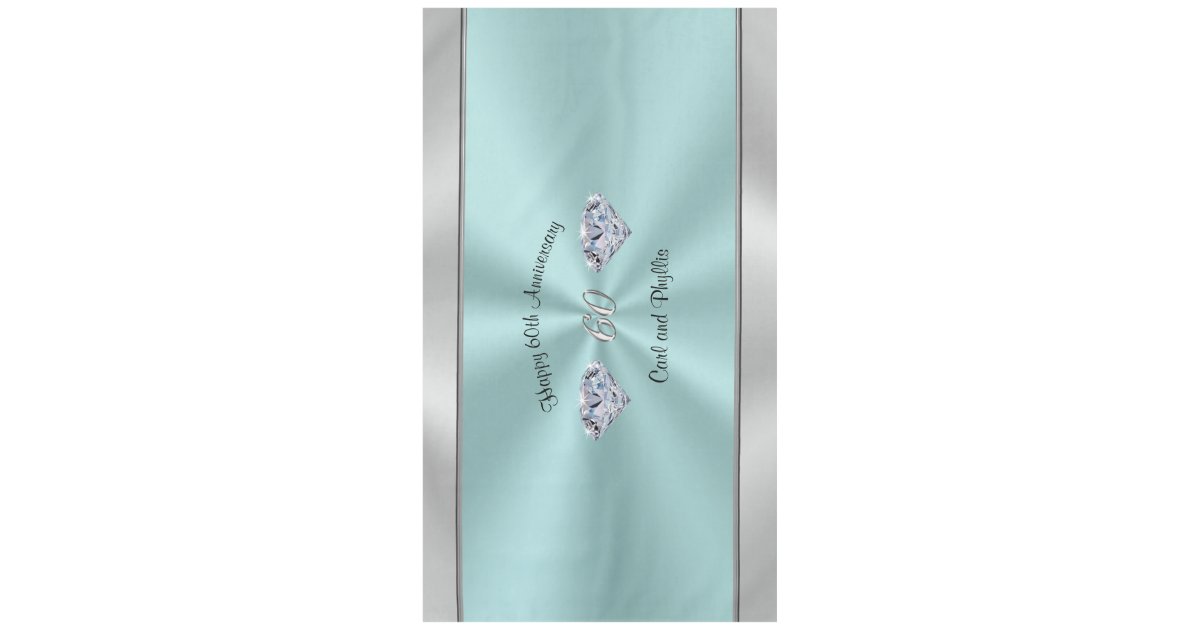 Diamond Wedding Anniversary Table Decorations Tablecloth Zazzle Com