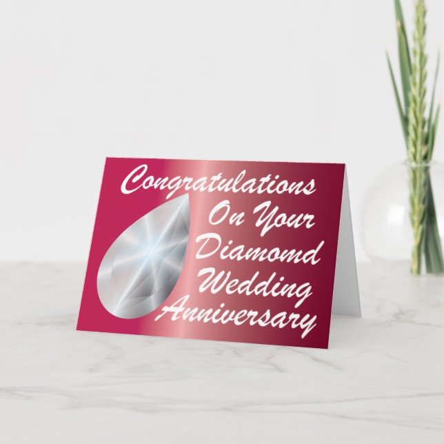 Diamond Wedding Card (Front)