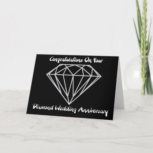 Diamond Wedding Card