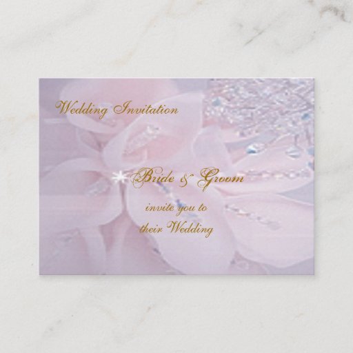 Customizable Diamond Wedding Invitation Business Card