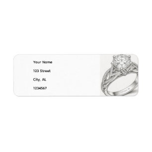 Diamond Wedding Ring Return Address Labels