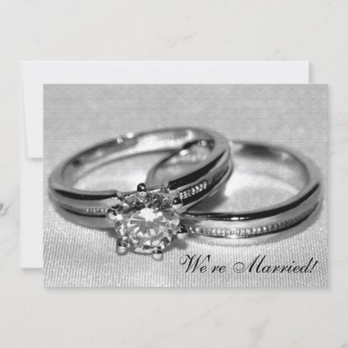 Diamond Wedding Ring Set Marriage Announcement