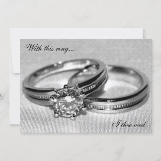 Diamond Wedding Ring Set Marriage Invitation