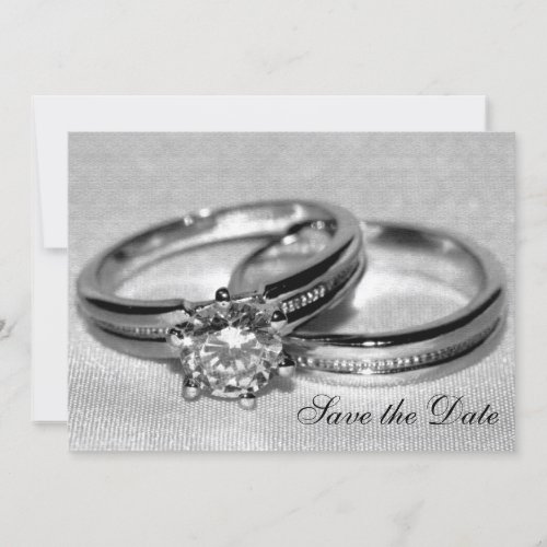 Diamond Wedding Ring Set Save the Date