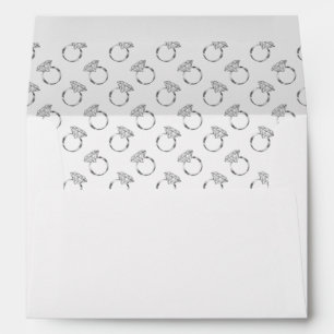 Diamond Wedding Rings Silver Envelope