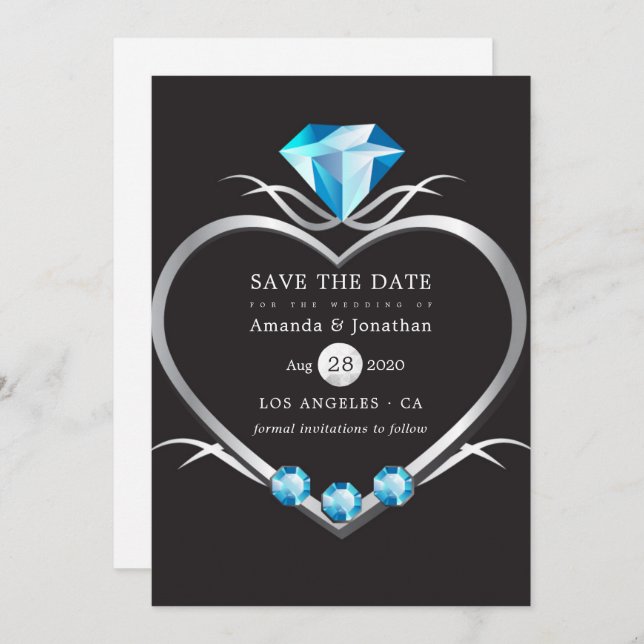Diamond Wedding Save The Date (Front/Back)