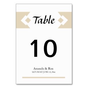Diamond Wedding Table Card Numbers by studioart at Zazzle